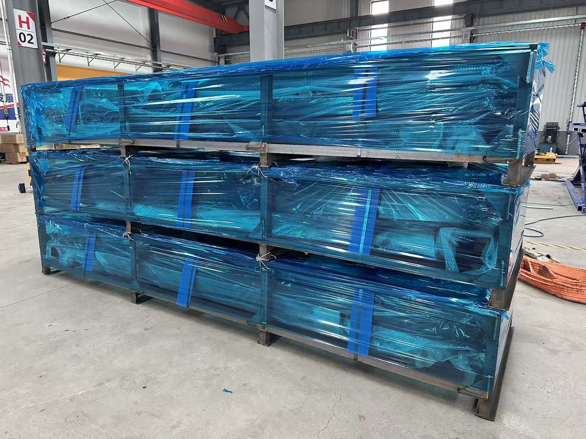 Automotive lift equipment protected and prepared for shipment