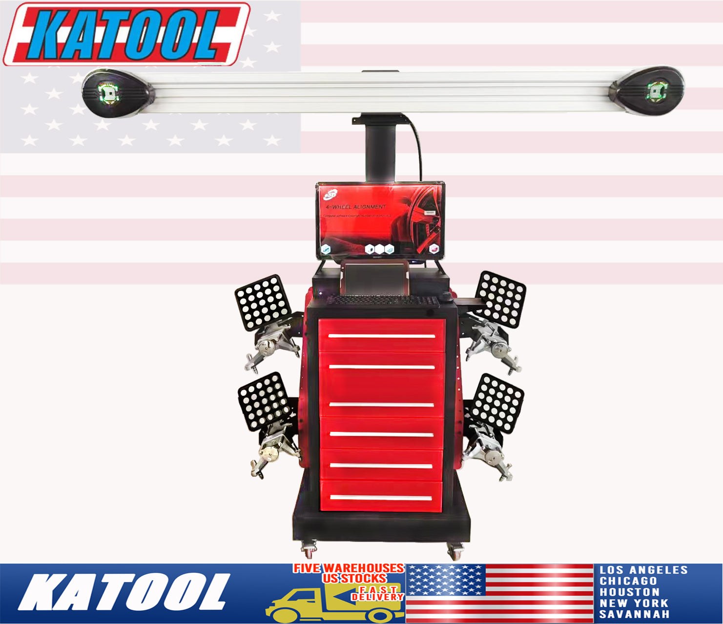 Katool Wheel Alignment Machine Works on 2 Post & Scissor Lift--AV651