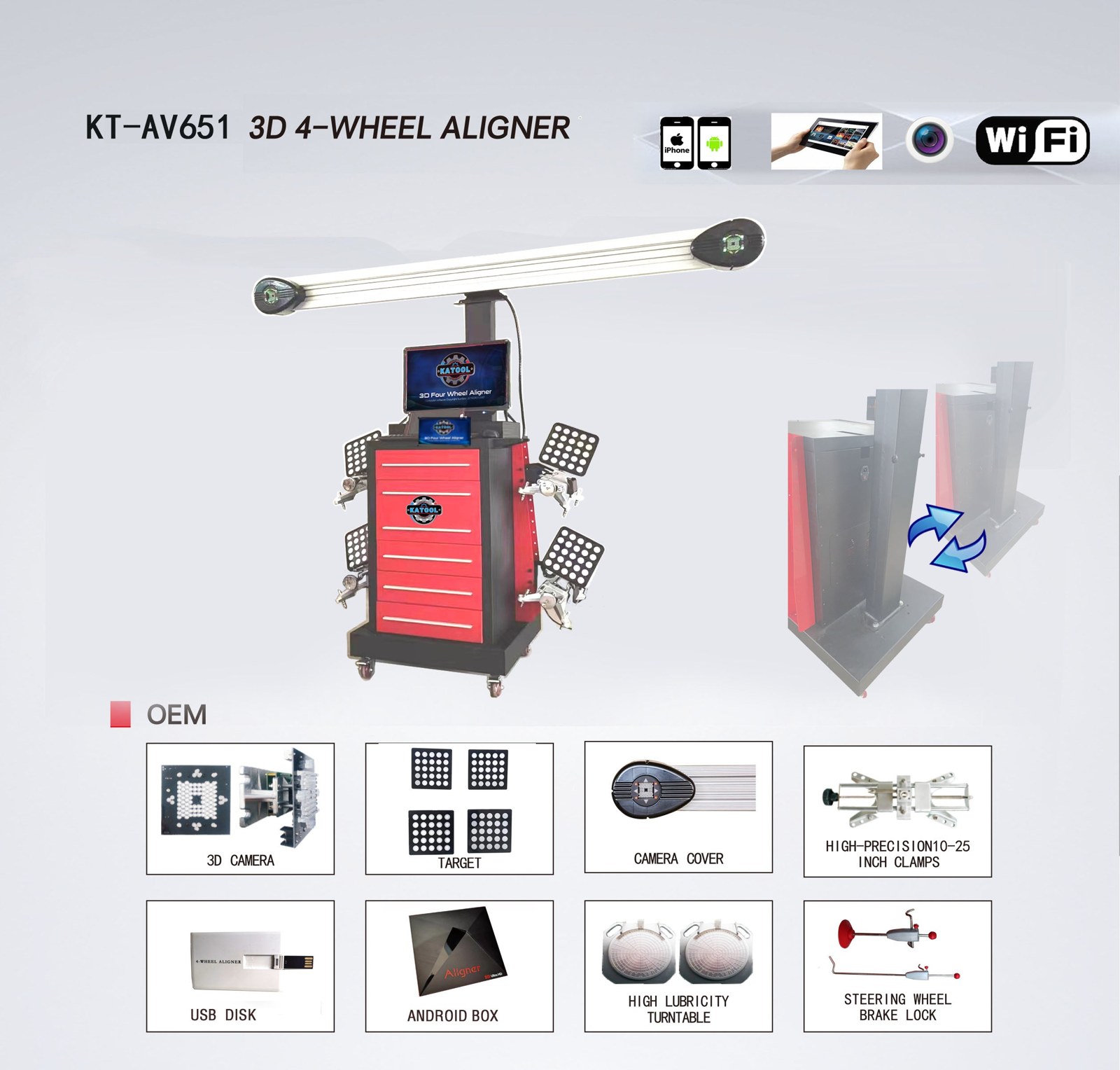 Autokato Wheel Alignment Machine Works on 2 Post & Scissor Lift--AV651 - Image 1
