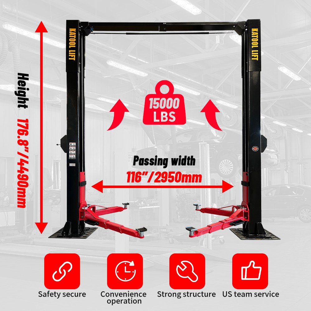 Autokato KT-M150D 15,000 lbs Two Post Lift - Image 2