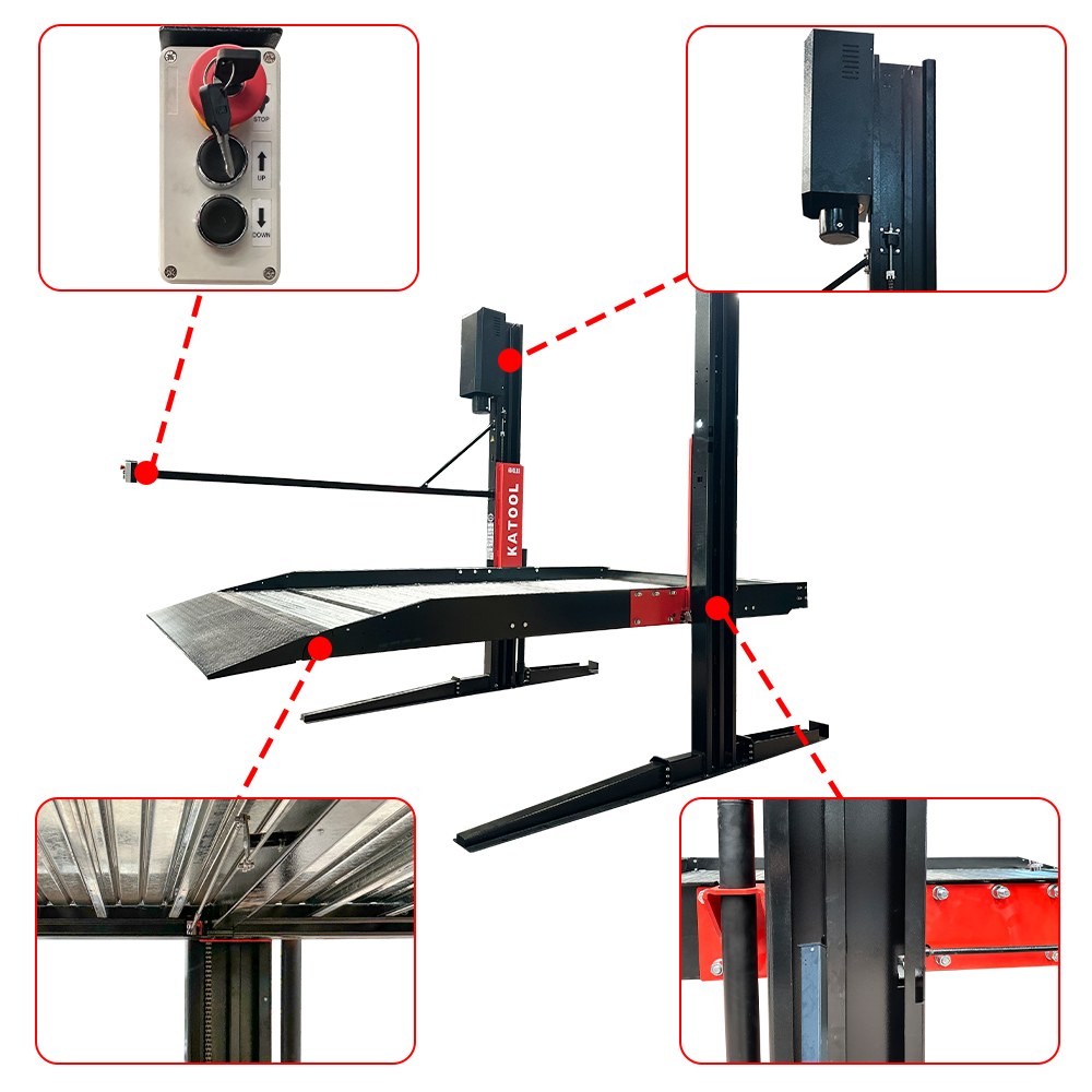 Autokato KT-P2700 6,600lbs Two Post Parking Lift - Image 4