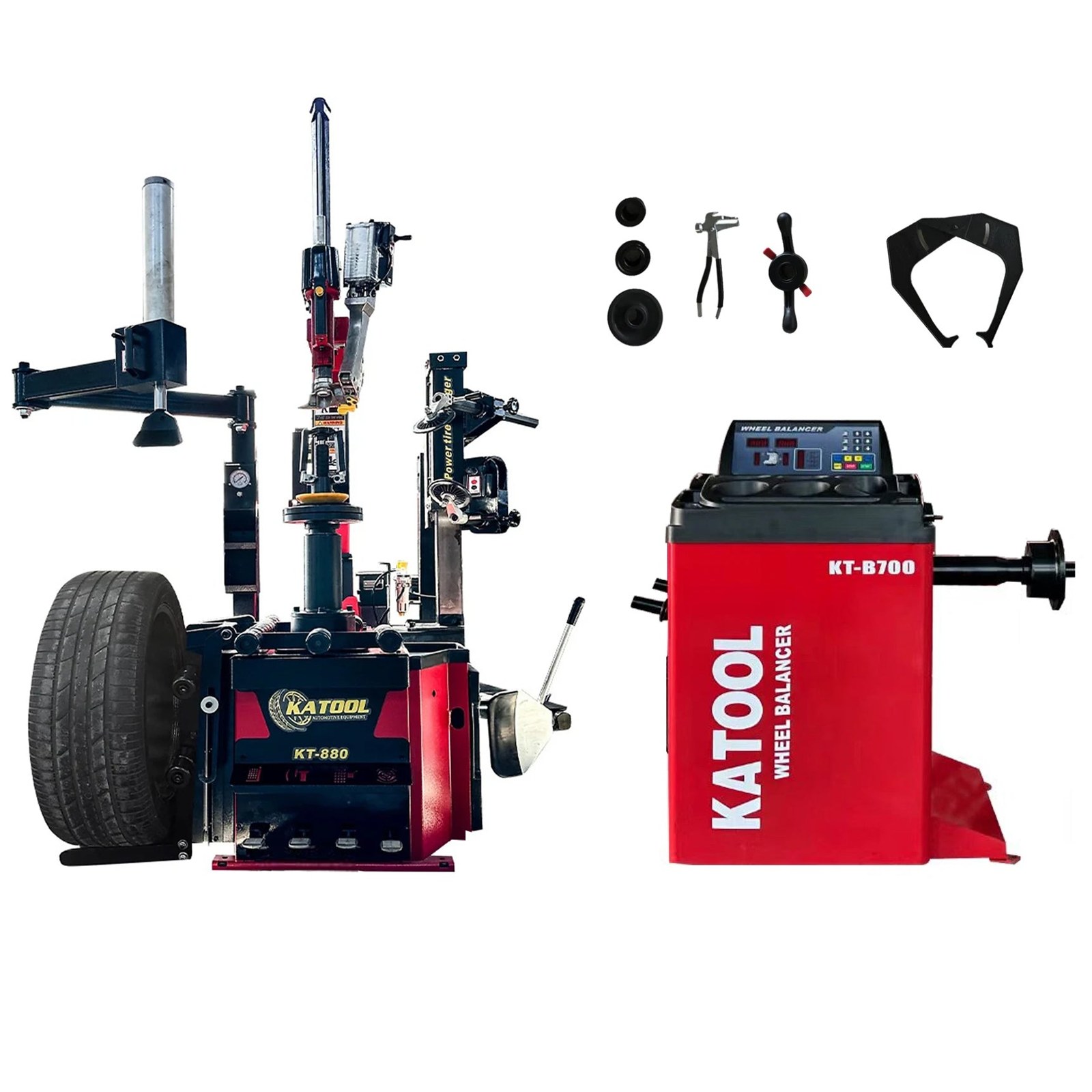 KATOOL KT-T880 Center Post Tire Changer + KT-B700 Wheel Balancer Combo KATOOL KT-T880 Center Post Tire Changer + KT-B700 Wheel Balancer Combo