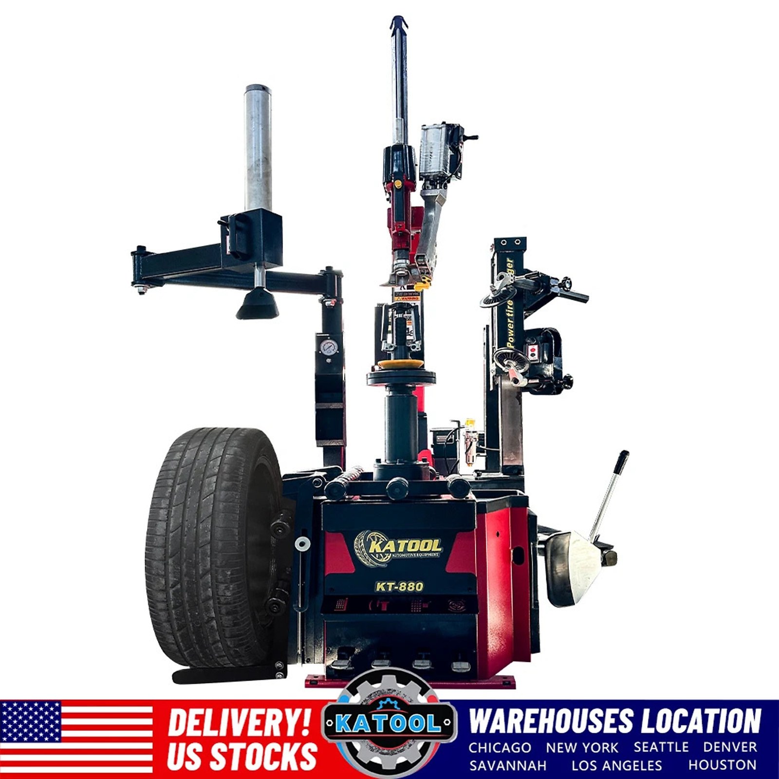 KATOOL KT-T880 Center Post Tire Changer & KT-B700 Wheel Balancer Combo