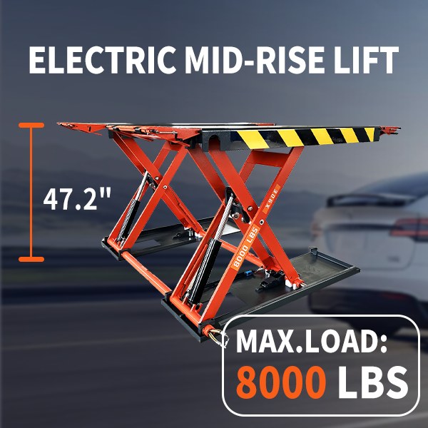 Autokato KT-X90E 8000 lbs Electric Mid Rise Scissor Lift - Image 1