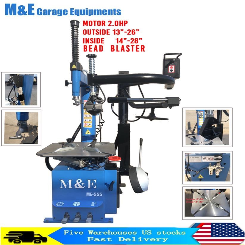 Autokato M&E ME-T555 Tire Changer Machine| 12 in–24 in Rim Capacity Tire Changer | Motor 2.0HP - Image 1