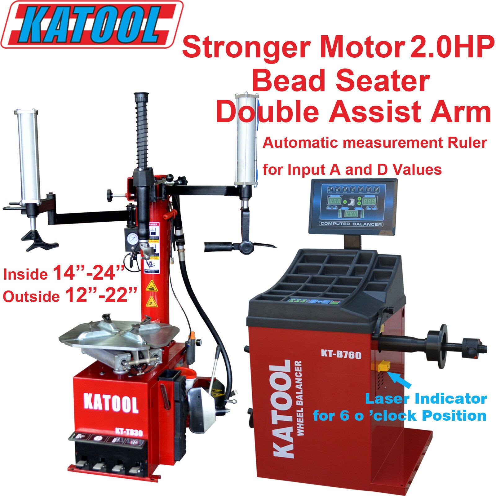 Tire changer KT-T830 & Wheel balancer KT-B760